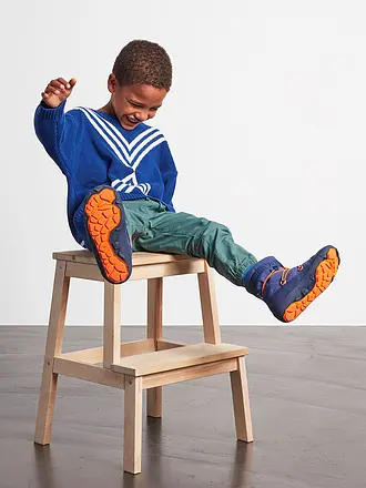 AFFENZAHN | Kinder Winterstiefel  VEGAN SNOWY Hai | dunkelblau